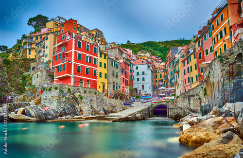 Famous city of Riomaggiore in Italy