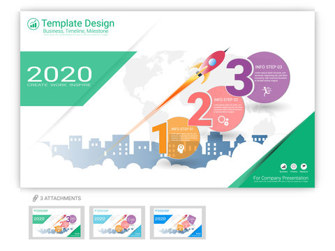 Website template vector set for web page design or company presentation, Easy to edit and customize.