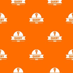 Poster - Query pattern vector orange for any web design best