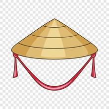 Asian Conical Hat Icon. Cartoon Illustration Of Asian Conical Hat Vector Icon For Web Design