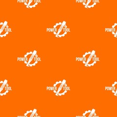 Poster - Power tool factory pattern vector orange for any web design best