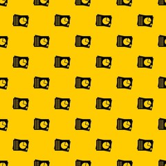 Poster - Sheets of paper with charts pattern seamless vector repeat geometric yellow for any design