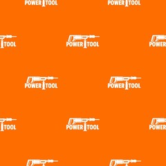 Poster - Power tool drill pattern vector orange for any web design best