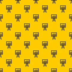 Poster - Flipchart with marketing data pattern seamless vector repeat geometric yellow for any design