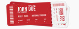 Fototapeta  - Concert ticket vector template. Concert, party or festival ticket design template. Vector illustration