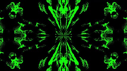 Poster - Beautiful abstract symmetry kaleidoscope, 3d rendering backdrop, computer generating background