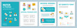 Marketing referral program brochure template layout. Flyer, booklet, leaflet print design with linear illustrations. Vector page layouts for magazines, annual reports, advertising posters