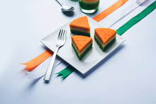 Tri-coloured / Tiranga  Cake For Independence/republic Day Celebration Using Indian Flag Colours