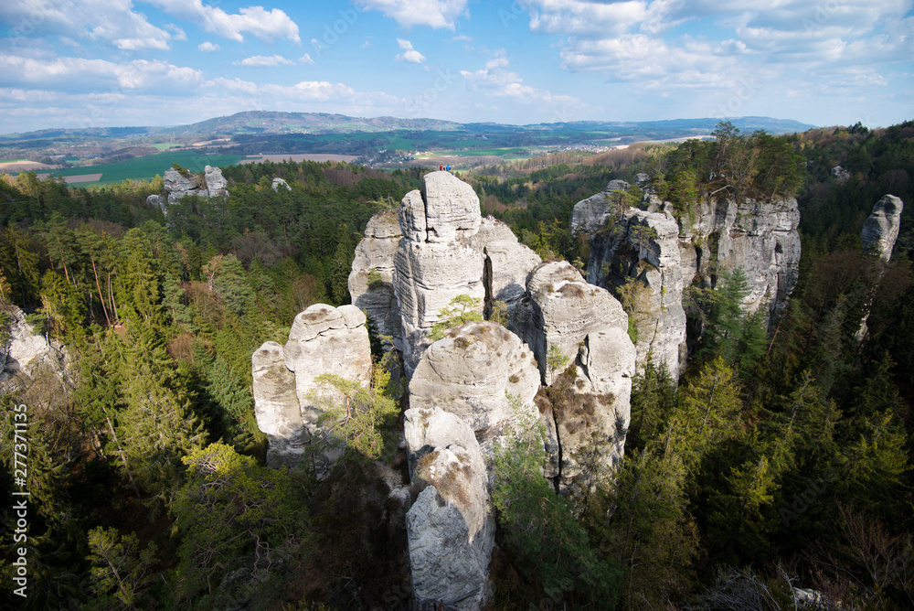 Rock Town of Hruba Skala. Bohemian Paradise - Cesky Raj - Czech Republic - obrazy, fototapety, plakaty 