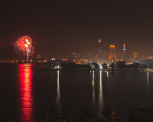 Wall Mural - Fireworks at Edgewater Park in Cleveland Ohio