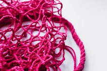 Pink String Bag Background, Net Pattern