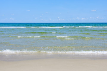 Crystal clear turquoise blue sea, Bang Saphan, Prachuap Khiri Khan, Thailand