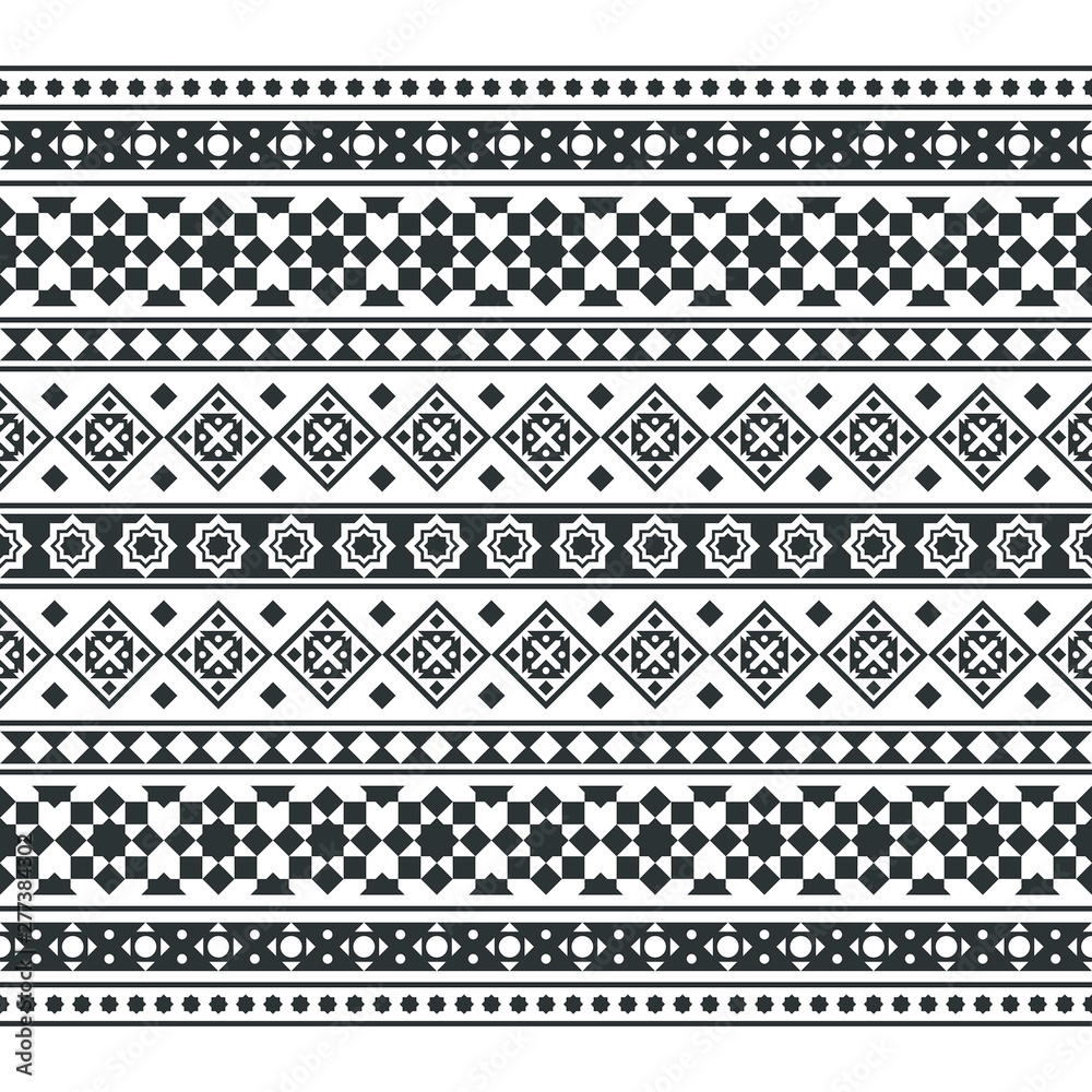 Horizontal Aztec Pattern Seamless ethnic pattern in persian design. Traditional aztec pattern ...