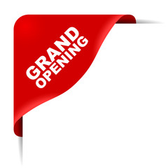 Wall Mural - red vector banner grand opening