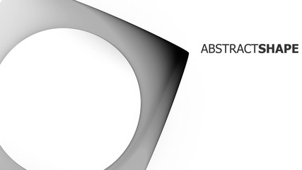 Leinwandbilder - Simple geometric shape with round hole. Minimal graphic design