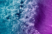 Abstract Background Sea Wave Surface With  Filtered Color On Blue And Purple, Can Using For Background 