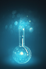 Poster - Abstract chemical retort wallpaper