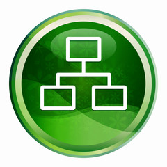 Canvas Print - Network connections icon Natural Green Round Button