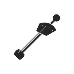 Wall Mural - Torque wrench icon in black and white. Vector illustration.