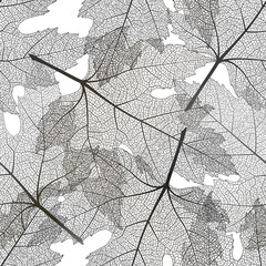 seamless pattern with maple leaves. vector illustration.