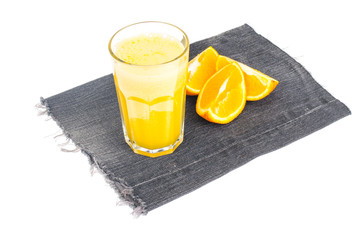 Wall Mural - Fresh orange juice with pulp, healthy food.