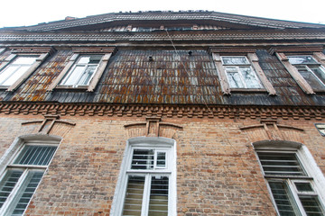 Wall Mural - The ensemble of historic wooden houses in the center of Vladivostok. Historical Foundation.