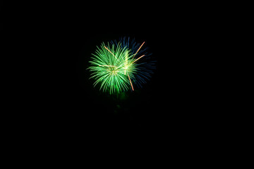 colorful fireworks in the night sky