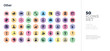 © zaurrahimov - 50 other vector icons set in a colorful hexagon buttons
