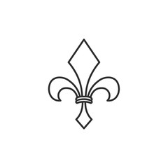 Poster - fleur de lis heraldic icon symbol template black color editable. simple logo vector illustration for graphic and web design.