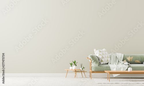 Cuadros en Lienzo Scandinavian style interior with sofa and coffe table