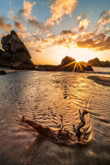 Wall Mural - Sunset at a Rocky Pacific Northwest Beach