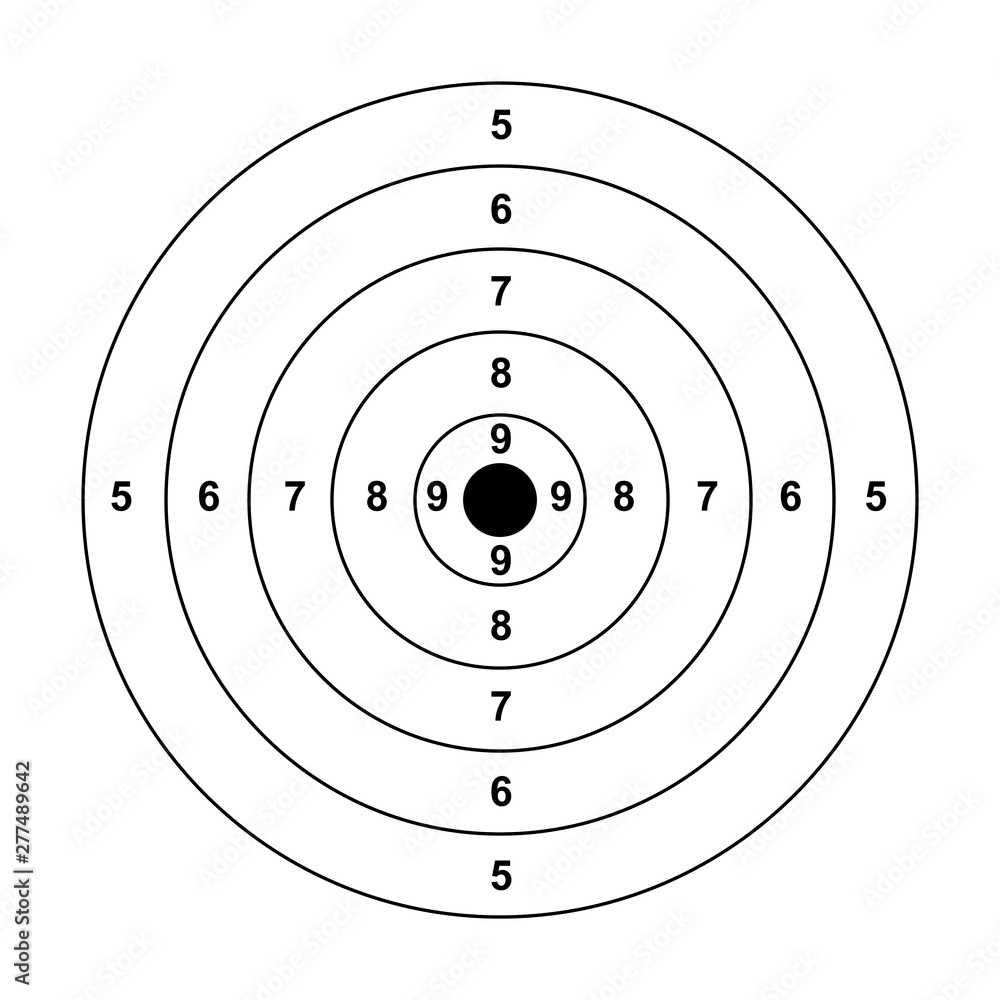 Blank Gun Target Paper Shooting Target Blank Target Background Target Paper Shooting On White