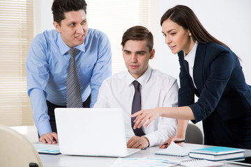 Wall Mural - Business people working together in the office