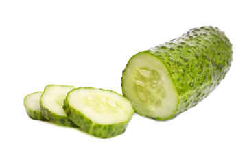 Wall Mural - Sliced natural organic cucumber