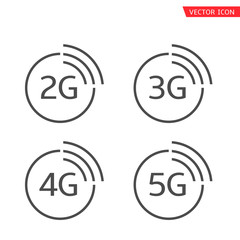 Poster - 5G vector icon