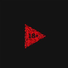 Aufkleber - Red Play button
