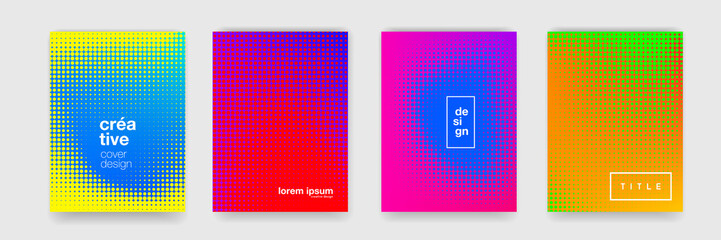 Poster - Abstract texture pattern background. Vector modern trend color halftone gradient wave pattern background