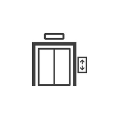Poster - Lift icon template black color editable. Lift symbol vector sign isolated on white background. Simple logo vector illustration for graphic and web design.