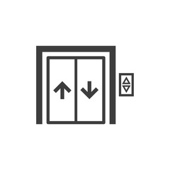 Poster - Lift icon template black color editable. Lift symbol vector sign isolated on white background. Simple logo vector illustration for graphic and web design.