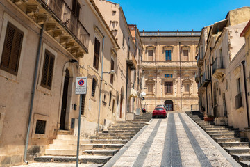 Wall Mural - noto sicily baroque town panorama