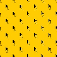 Poster - Studio lighting equipment pattern seamless vector repeat geometric yellow for any design