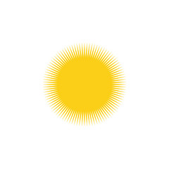 Wall Mural - sun. sun yellow icon. sun vector icon isolated on white background