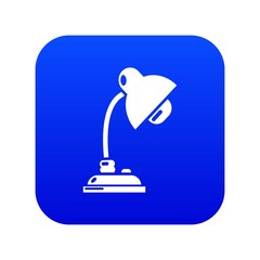 Poster - Reading lamp icon blue vector isolated on white background