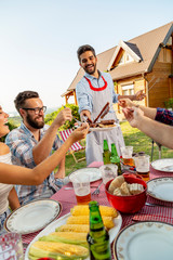 Backyard barbecue party