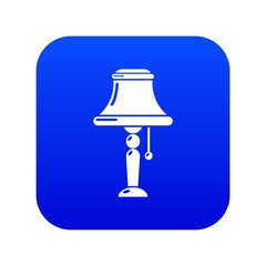 Poster - Kitchen lamp icon blue vector isolated on white background