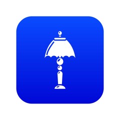 Poster - Bedroom lamp icon blue vector isolated on white background