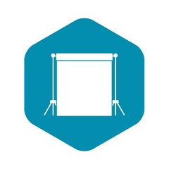 Poster - Studio backdrop icon. Simple illustration of white studio backdrop vector icon for web