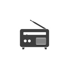 Poster - Radio icon template black color editable. Radio symbol vector sign isolated on white background. Simple logo vector illustration for graphic and web design.