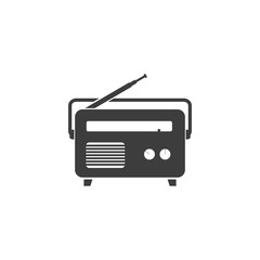 Aufkleber - Radio icon template black color editable. Radio symbol vector sign isolated on white background. Simple logo vector illustration for graphic and web design.