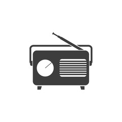 Aufkleber - Radio icon template black color editable. Radio symbol vector sign isolated on white background. Simple logo vector illustration for graphic and web design.